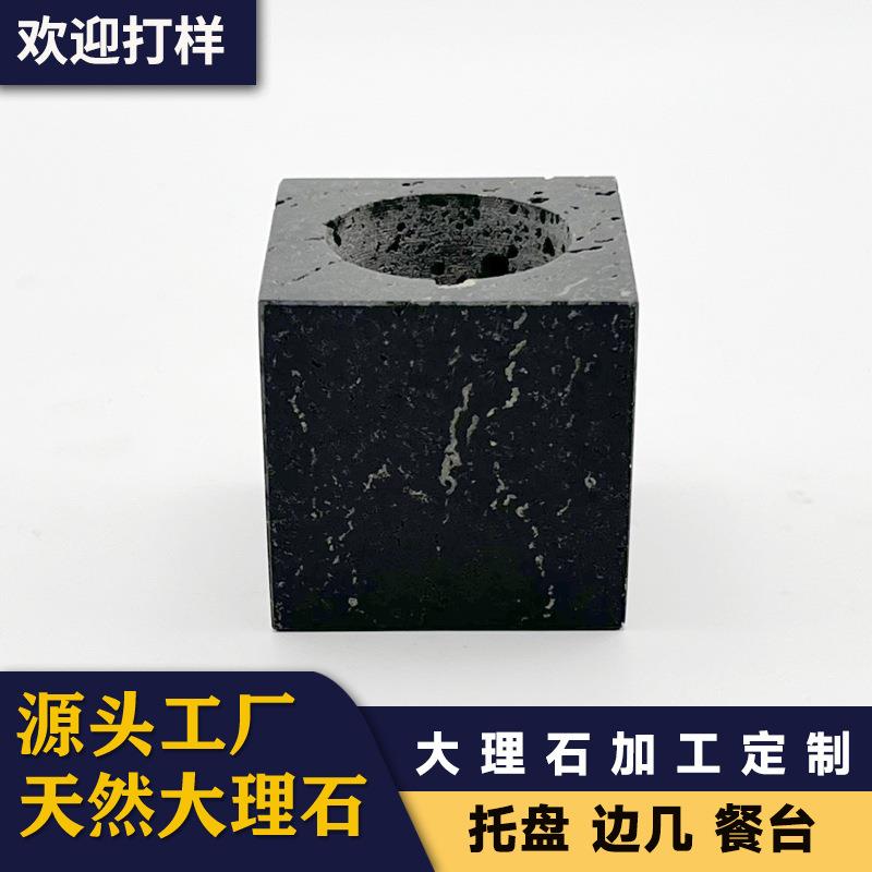 厂家加工天然大理石蜡烛罐收纳盘托盘酒店民宿浴室摆件装饰品