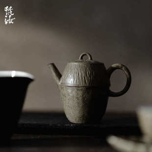 青碧茶器 粗陶壶纯手工球瓦风陶滤诧壶泡梵带过家用日式寂汝天