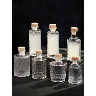 浓缩柠檬汁冷萃密封瓶果酒瓶小容量玻璃空瓶果汁分装容器罐苦精瓶