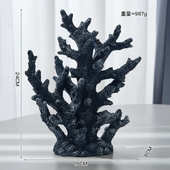 酒柜家居装 饰珊瑚饰品地中海玄关仿真树脂摆件酒店书桌珊瑚鱼缸
