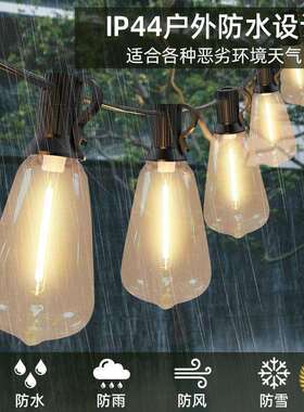 ?新款ST38太阳能LED灯串USB充电板庭院装饰露营氛围户外灯串批