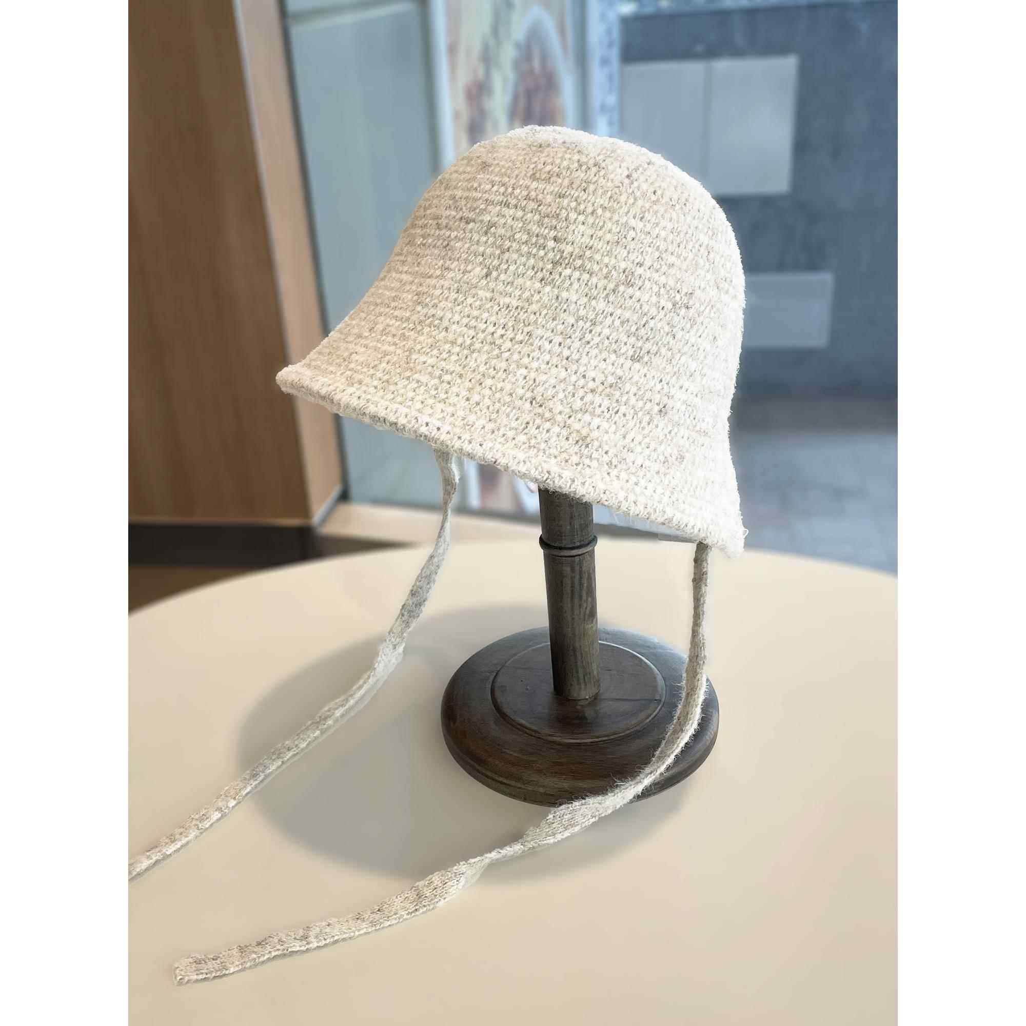 春秋韩版针织水桶帽子女保暖显脸小盆帽后开叉系带护耳毛线0119ud,服饰配件/皮带/帽子/围巾,帽子,淘宝优惠券,粉丝福利购,淘宝优惠卷