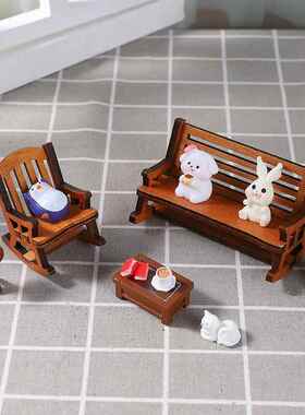 可爱治愈解压小椅子摆件办公室工位桌面装饰品摆设送女友生日礼物