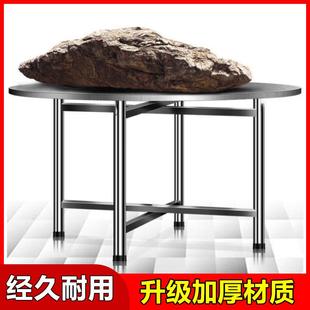 不锈钢桌腿一体吃饭餐桌子家用现代可折叠加厚大圆桌台脚支架子厂