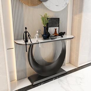 关饰超桌窄 6749约客厅装 意式 轻奢岩板玄关进玄门入户现代极简OLD