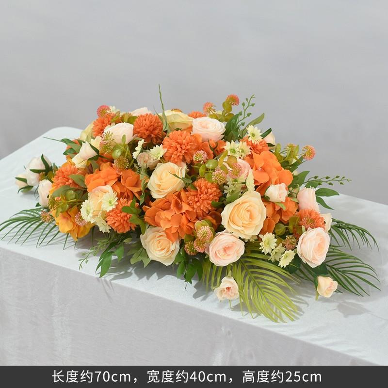 到假花仿真花高档议桌花商台花酒店签台长桌装ltao6567会饰餐桌务