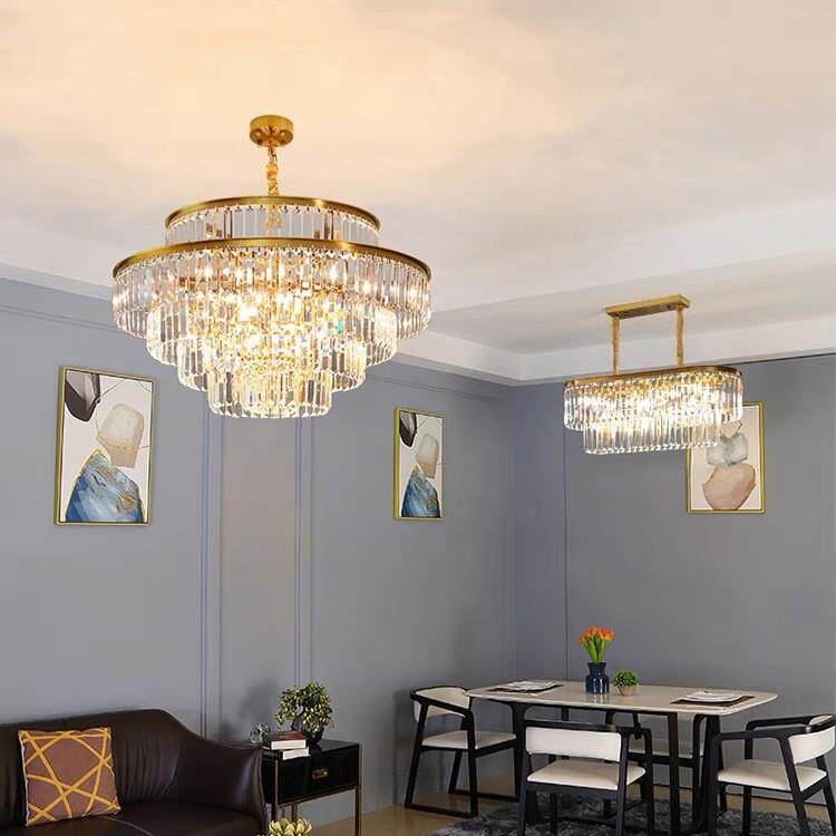 后现代轻式奢水形晶棒653圆灯厅卧室书房灯创意样板复大气创意客