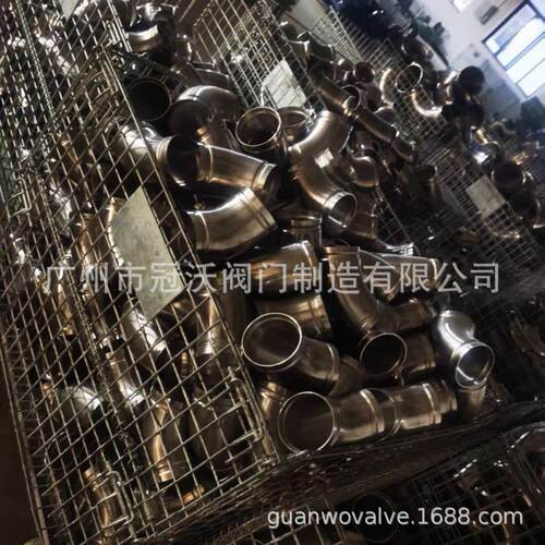 不锈钢沟槽式45°弯头管件卡箍滚槽薄壁抱箍弯管消防喷淋管接卡箍
