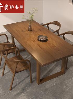 澳子铂北欧全实椅WY240204木餐桌家用高级感吃饭桌小户型大子板长