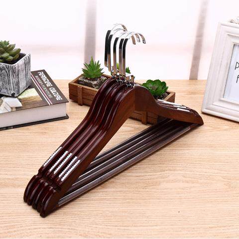 高档档复古实木衣痕架防滑无衣挂衣高柜木质店衣服撑家用酒衣服架