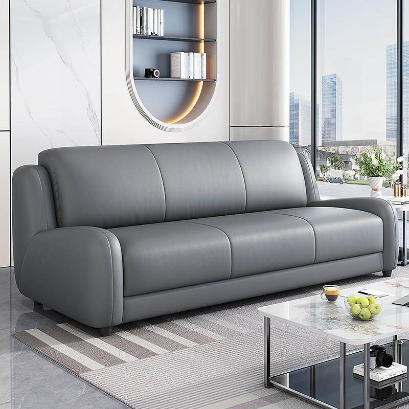 办公室沙发简约现代休闲 休息区会客洽谈接待小三人位茶几组合套