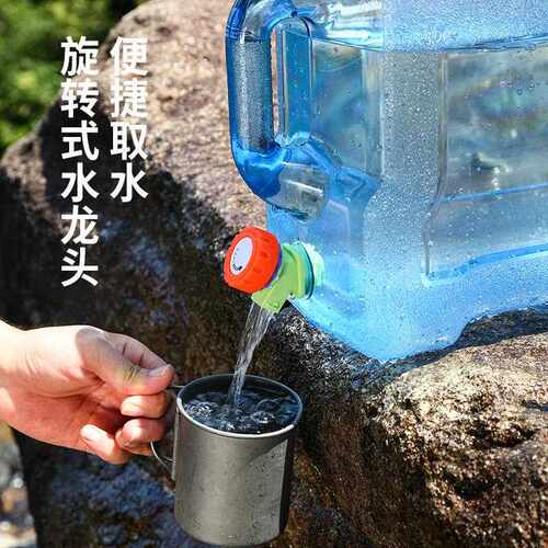 18升户外带龙头纯净水桶家用饮水车载自驾游储水饮用水桶野营方桶