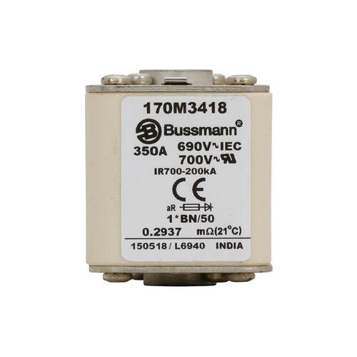 170M3418伊顿巴斯曼熔断器690VAC350A200KA分断力全范围GR熔断器