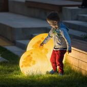 户外月灯太阳能庭院灯草月亮012灯墅别景观灯球氛围灯花园装 坪饰