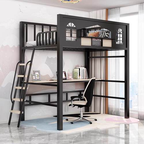 loftbed高架床阁楼式上下床单上层上床下空加二层床小户型高低床