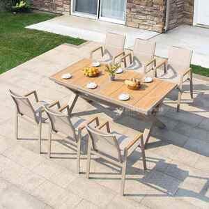 户外休闲桌椅用商水用家别墅庭院木参照标注花园防防晒露天室外塑