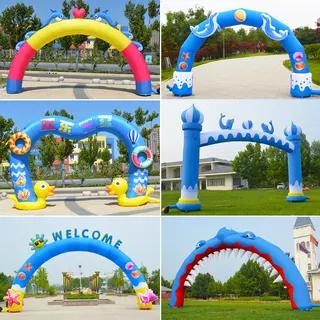 充气拱门幼儿园学校开学开业庆典海洋零食彩虹门气模卡通拱门