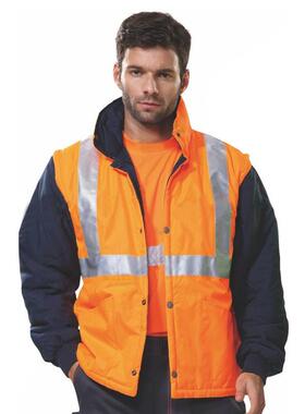 安大叔B008新雪丽三合一高警示多功能暖绒防寒服保暖反光服