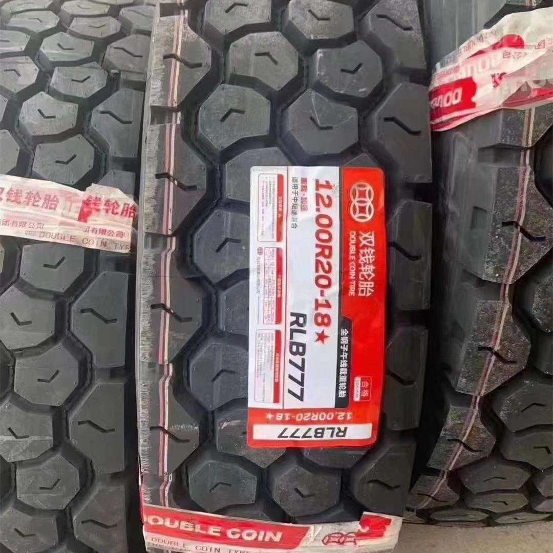双钱全钢丝卡车轮胎 12.00R20 载重货车轮胎 RLB777花纹