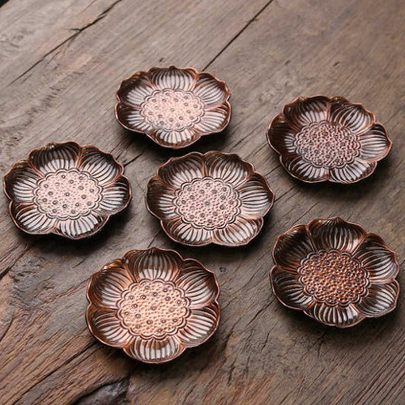 6个装包邮 创意茶杯垫隔热壶托茶道配件覆古铜色茶碟茶托茶具配件,餐饮具,茶具礼盒,淘宝优惠券,粉丝福利购,淘宝优惠卷