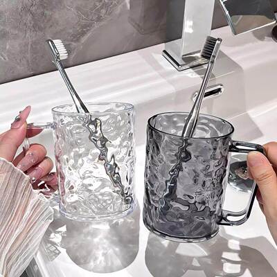 High Aesthetic Glacier Pattern Mouthwash Cup, Perfect for Ho