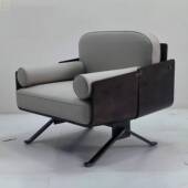 意式 单人简约沙发椅简约现代会客厅创意设计师休闲椅洽谈接待家具