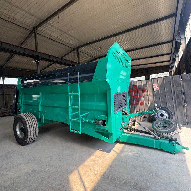 播散宽度可调甩粪车立轴大容量撒粪车20方双竖绞龙式撒粪机
