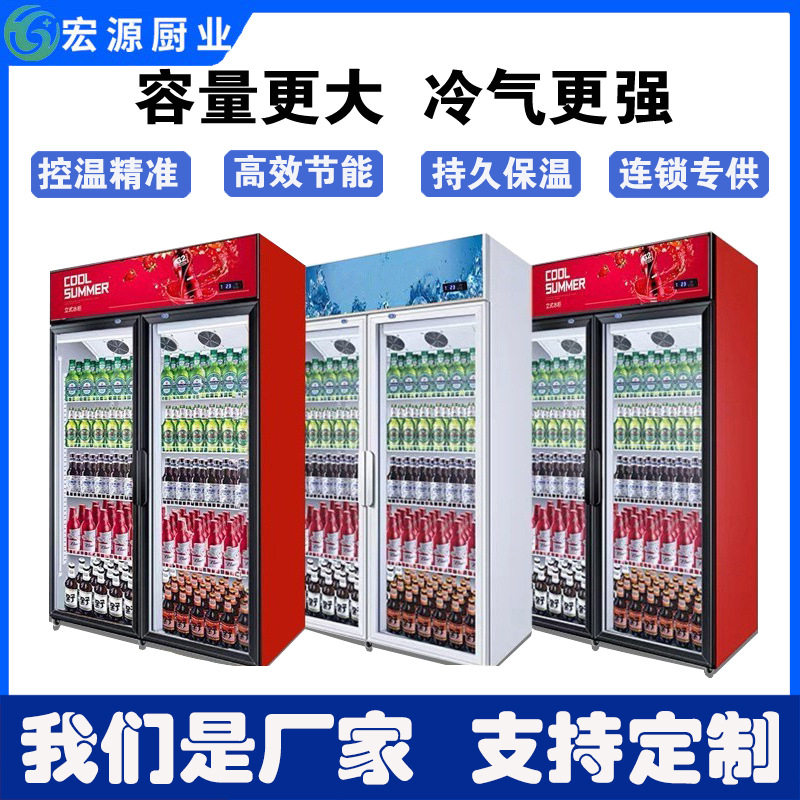 包邮定制商用展示柜啤酒柜饮料单开门双开三门保鲜柜立式冰柜冷藏