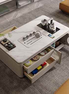 现代简型约柜岩板茶几大PFS62563电视柜组合客厅储物小户实木一体