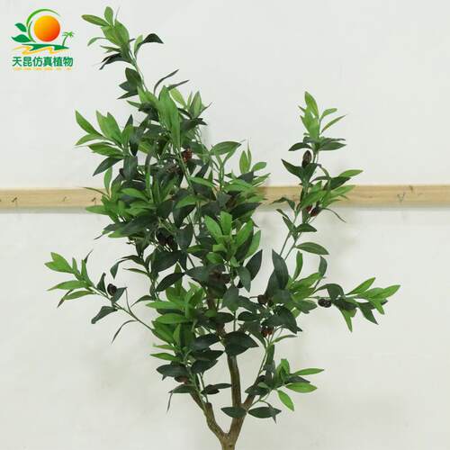 仿真橄榄树绿植室内酒店商场装饰假植物仿真盆景橄榄树落地仿真树