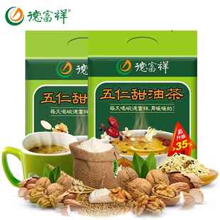 德富祥油茶面陕西果仁油茶食品油茶早餐代餐粉五仁咸五仁甜400g