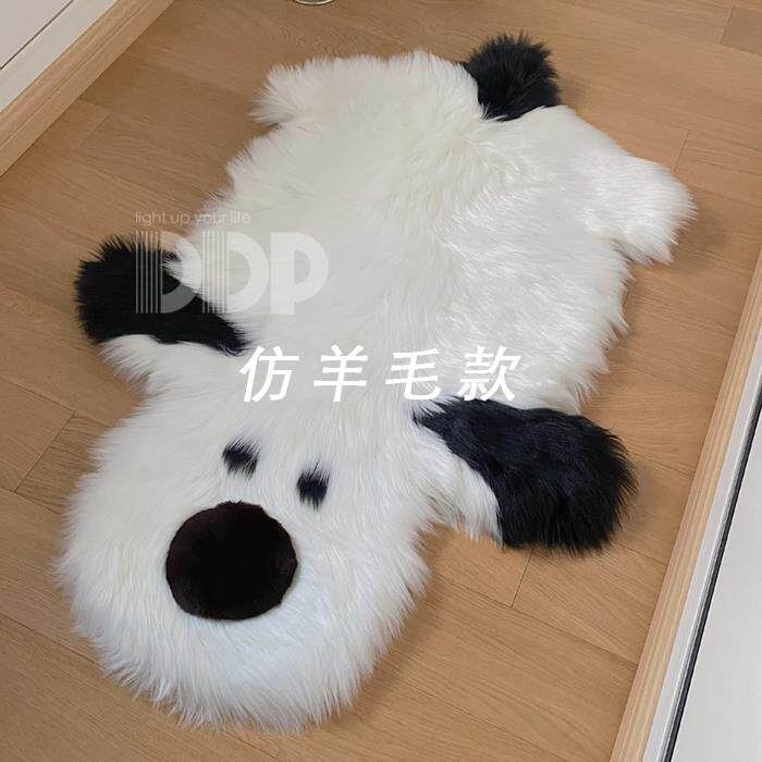 高档DDP原物创手工家用整张羊毛可爱狗毛绒地宠卧室客厅狗毯衣帽