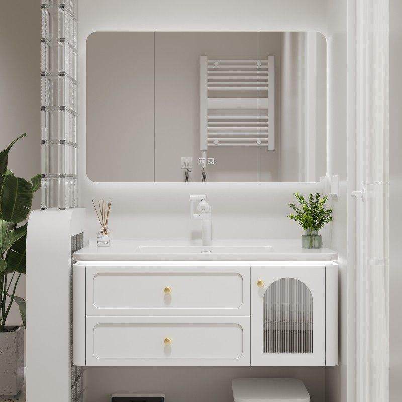 橡木浴室柜岩板热弯一体盆陶瓷盆洗手盆柜组合法式浴柜洗手台盆,家装主材,浴室柜组合,淘宝优惠券,粉丝福利购,淘宝优惠卷