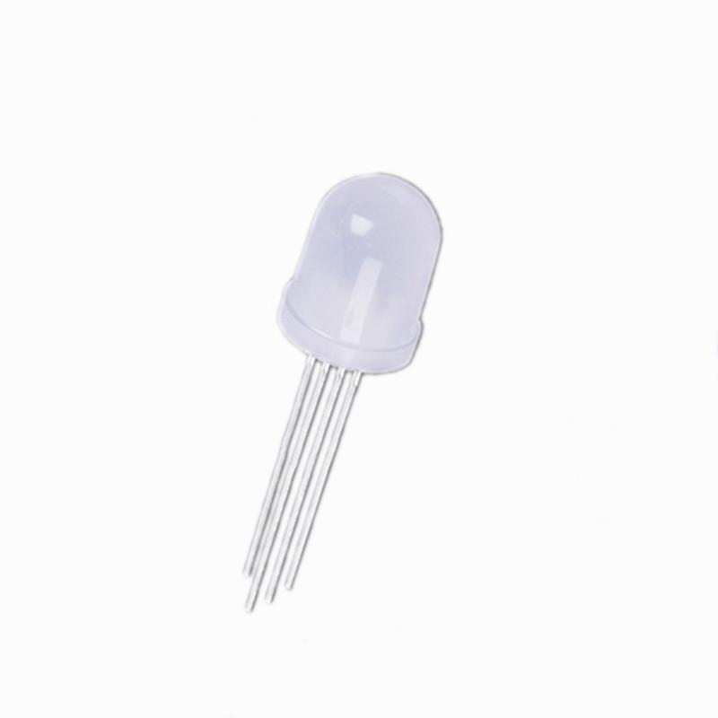 F10/10mm圆头全彩RGB高亮led灯珠共阴共阳四脚七彩直插led发光管