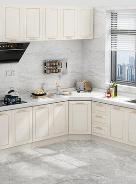 宣优厨房橱柜石英石农BPQ整村厨房灶台柜柜一体简易订体制碗家