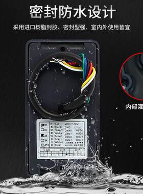 禁HID读头RS232/485器读卡HID门读卡器门禁系统门WG26HID-WG格-3