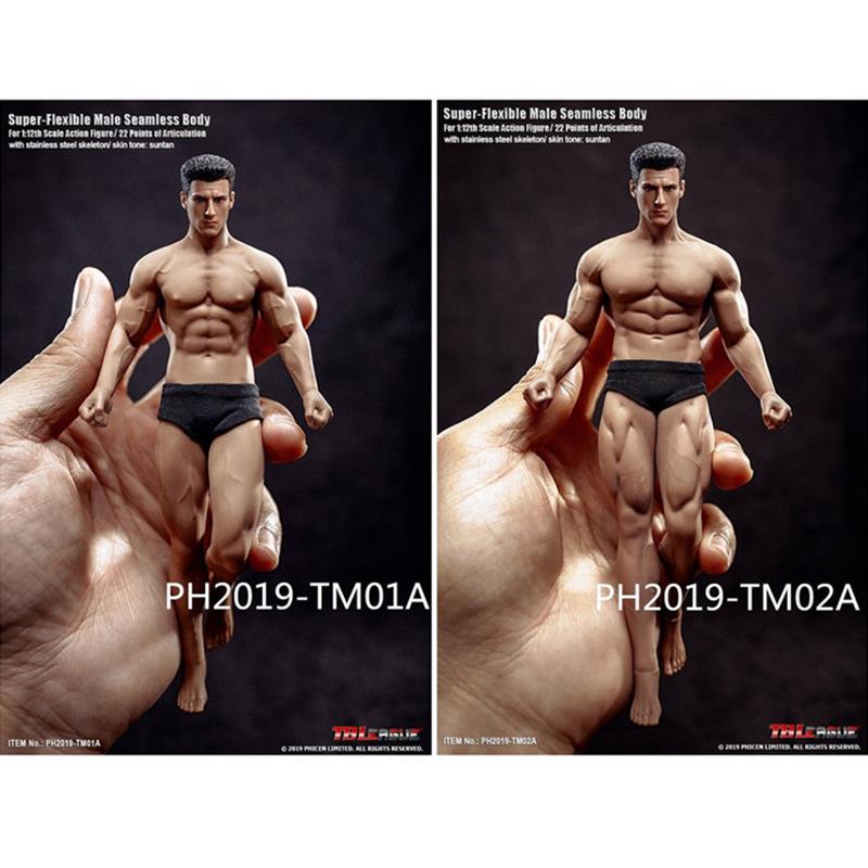 TBLeague 1/12 TM01A TM02A 可动包胶肌肉男素体含头兵人偶素描