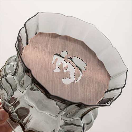 日式玻璃建水茶渣缸家用大号茶洗杯洗水盂功夫茶具配件大号废水桶