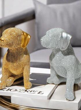 客厅摆件高端大气上档次现代简约拉布拉多创意客厅桌面家居装饰品