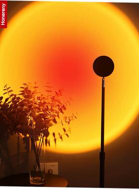 Sunset Lamp Rainbow Projector Night Light Led Desk Lamp Deco