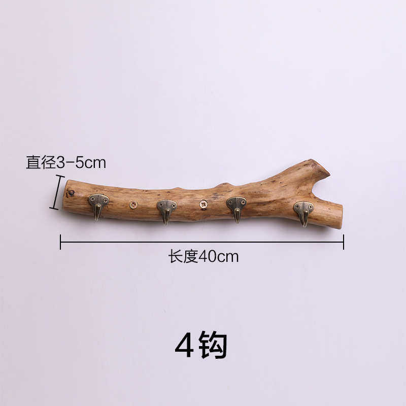 木质新品后墙玄关挂上进门壁挂入户衣服装饰衣架挂钩创意钥匙复古