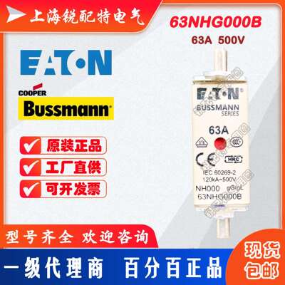 63NHG000B 熔断器 500V 63A 巴斯曼BUSSMANN 熔断器
