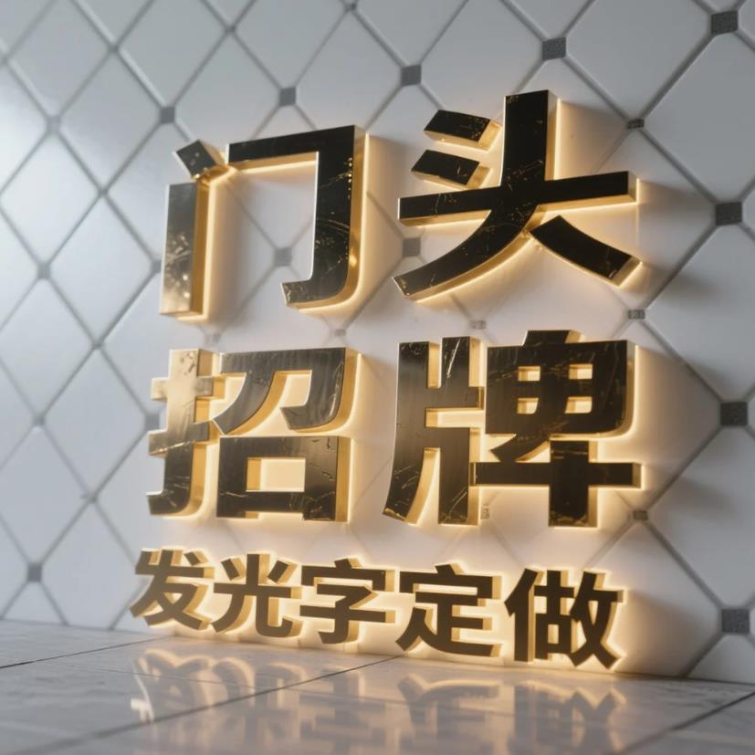 不锈钢字背发光字定制无边字门头招牌广告牌迷你字发光字门头定制