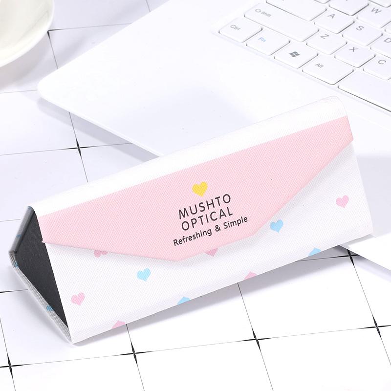 眼镜盒女韩国小清新复古优雅男款折叠便携式可爱眼睛太阳墨镜盒