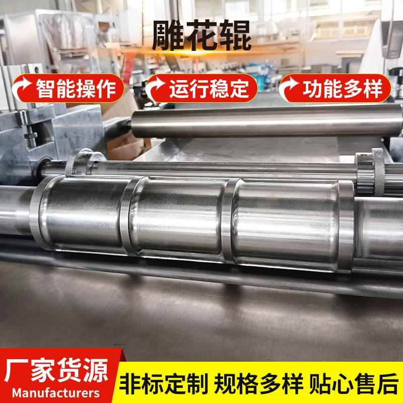 雕花辊印刷胶辊压膜轮不锈钢辊厂家提供机械配件包胶橡胶辊