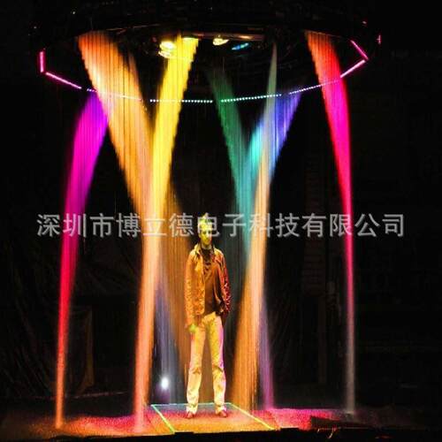 专业设计施工安装数字水帘厂家制作室内户外圆形矩形水幕墙装饰