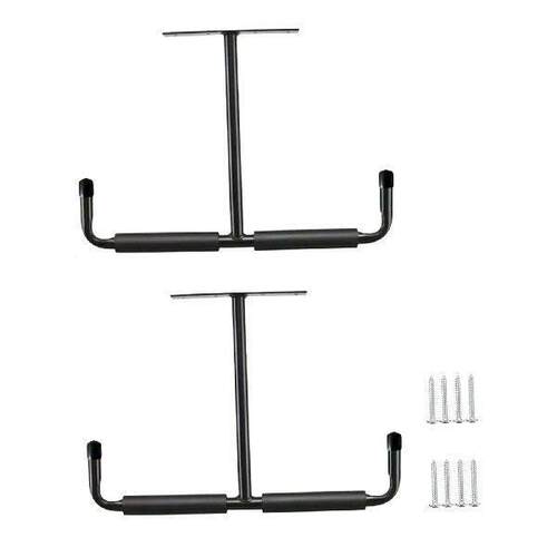 2Pcs Overhead Garage Storage Hooks Rack Multipurpose Tools