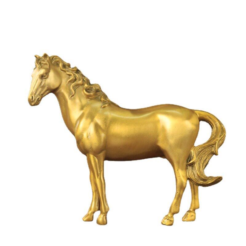 厂家全铜站马黄铜工艺品礼品家居摆件马到成功公室装饰品唐马