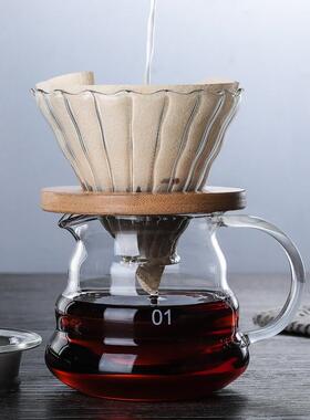 Hand brewed coffee pot set drip pot filter cup