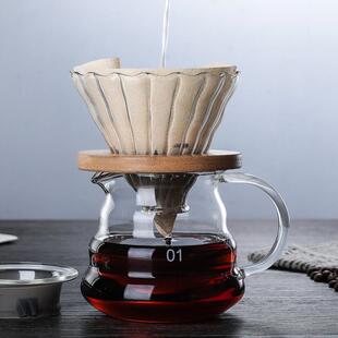 pot coffee brewed cup drip filter set Hand